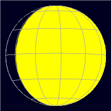 Appearance of the Moon, celestial north is upwards